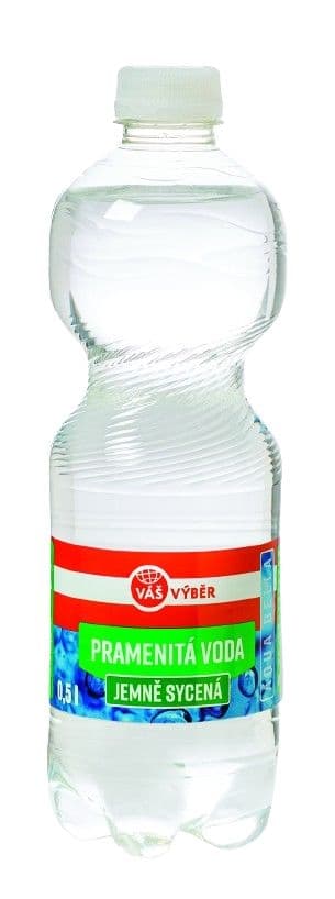 Váš výběr pramenitá voda jemně sycená 0,5l
