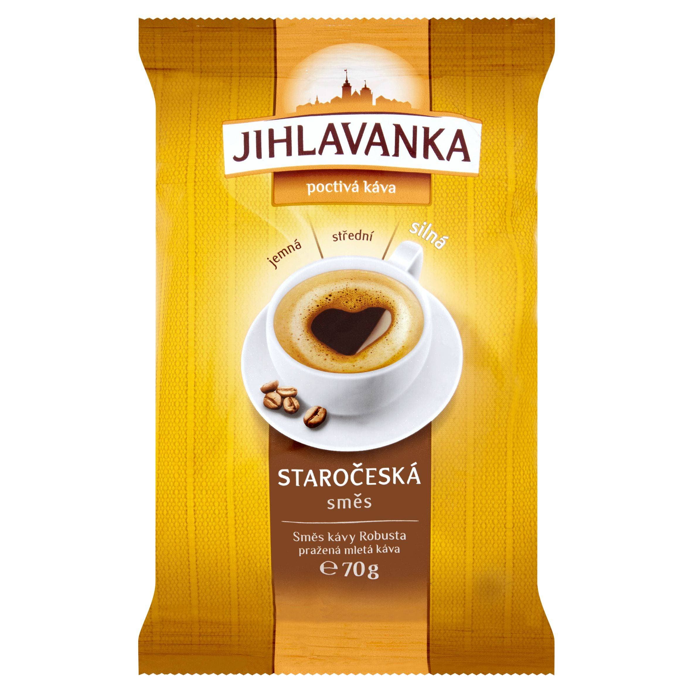 Jihlavanka Staročeská směs pražená mletá káva 70 g
