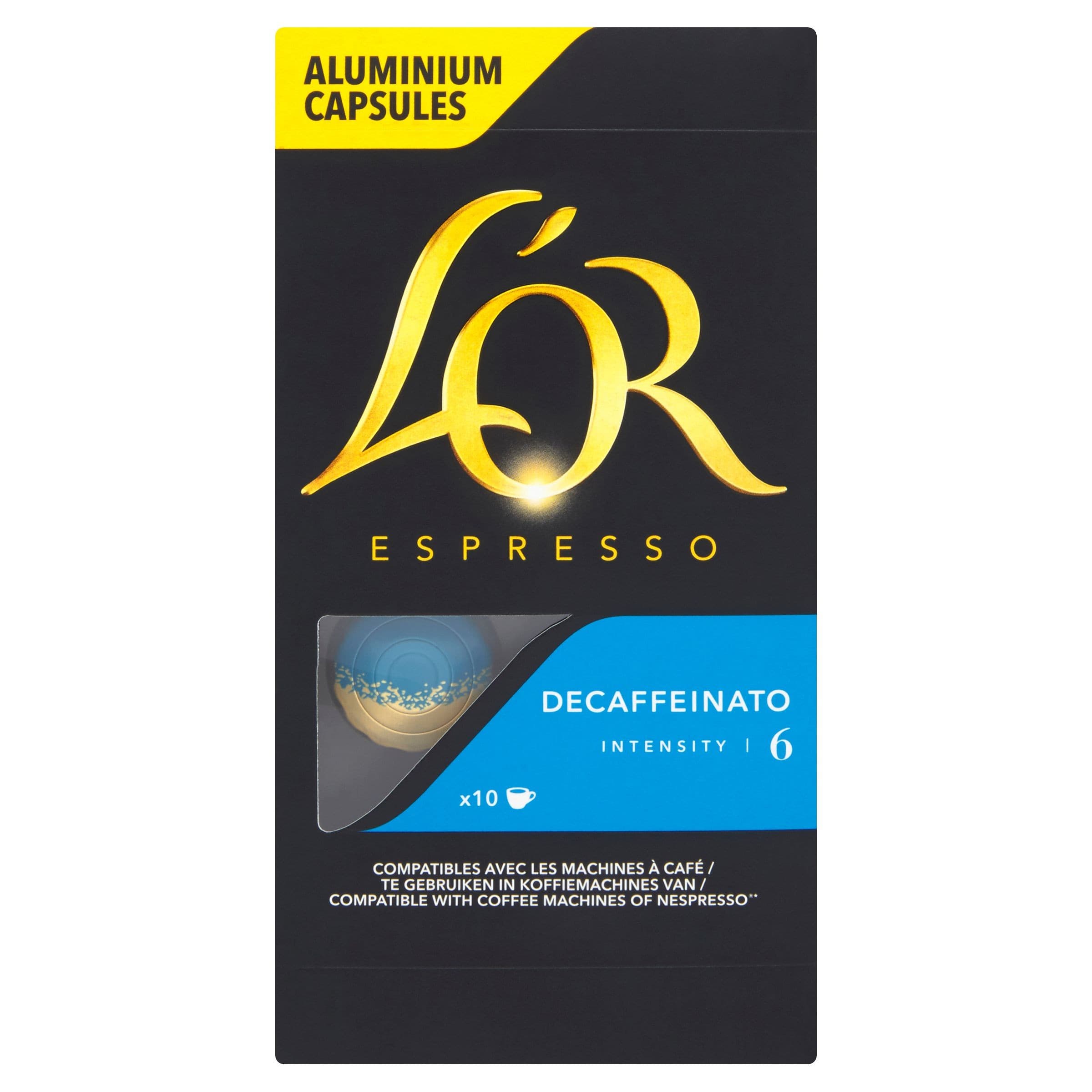 L'OR Espresso Decaffeinato Intenzita 6 káva bez kofeinu 10 ks