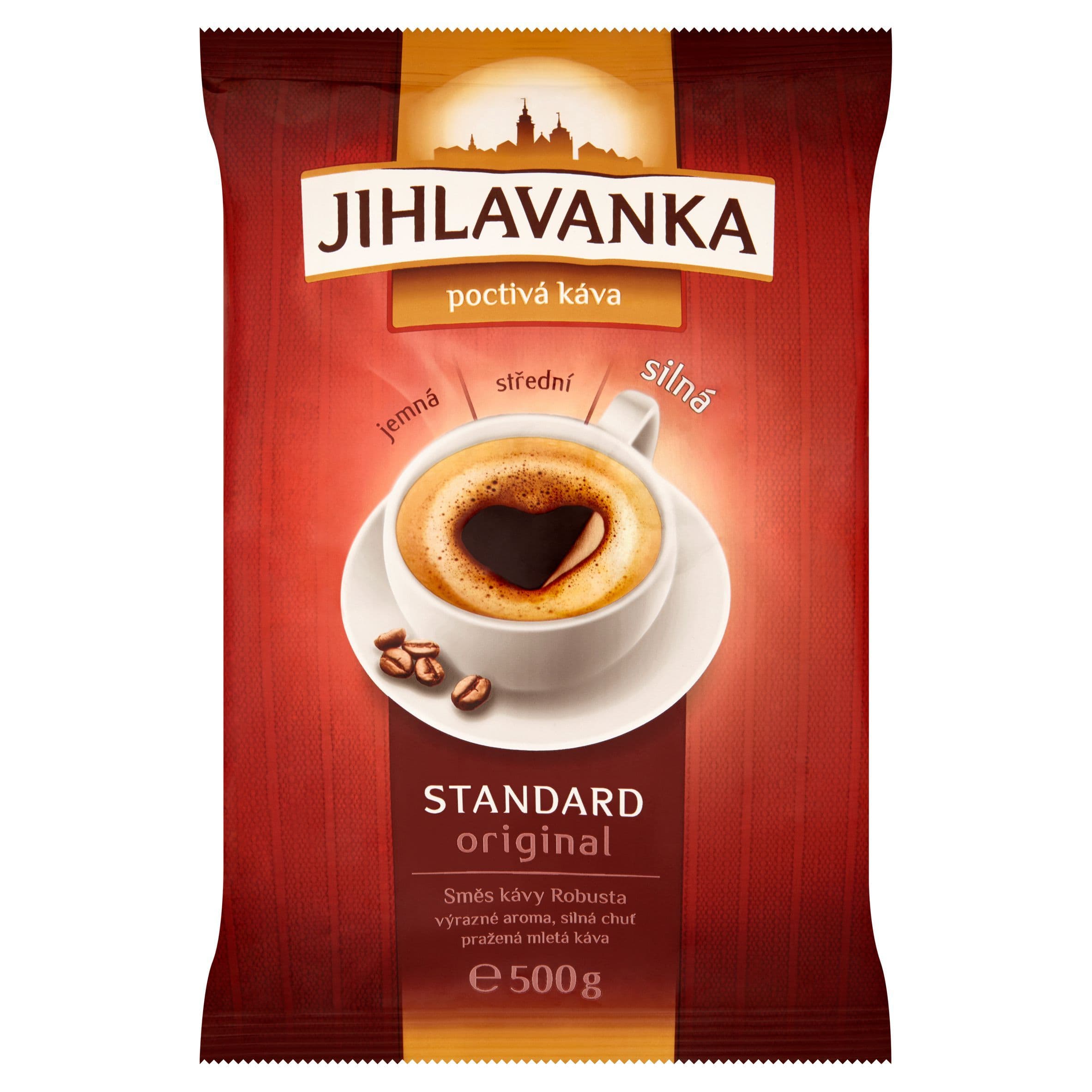 Jihlavanka Standard original pražená mletá káva 500 g