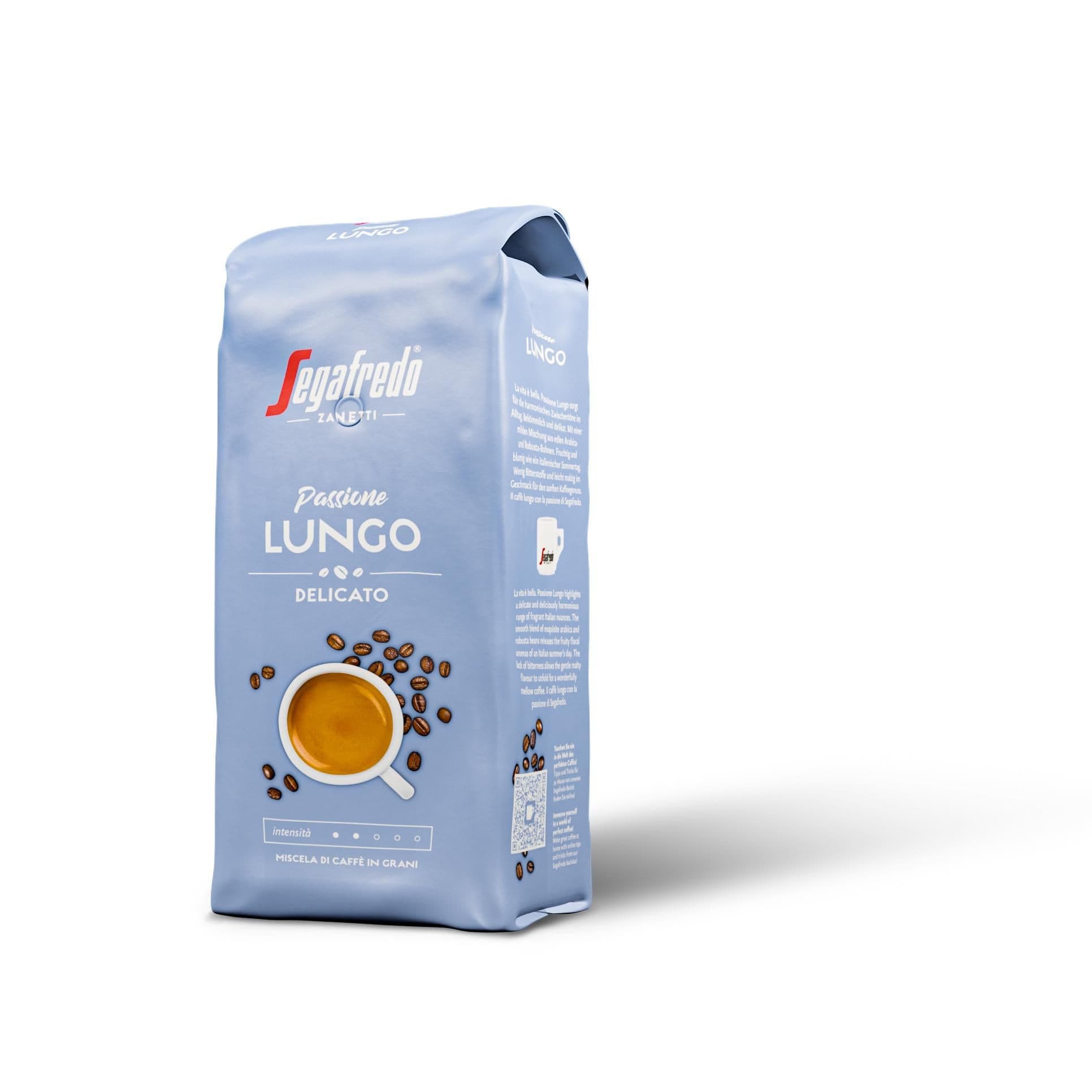 Segafredo Passione Lungo Zrnková káva 1 kg