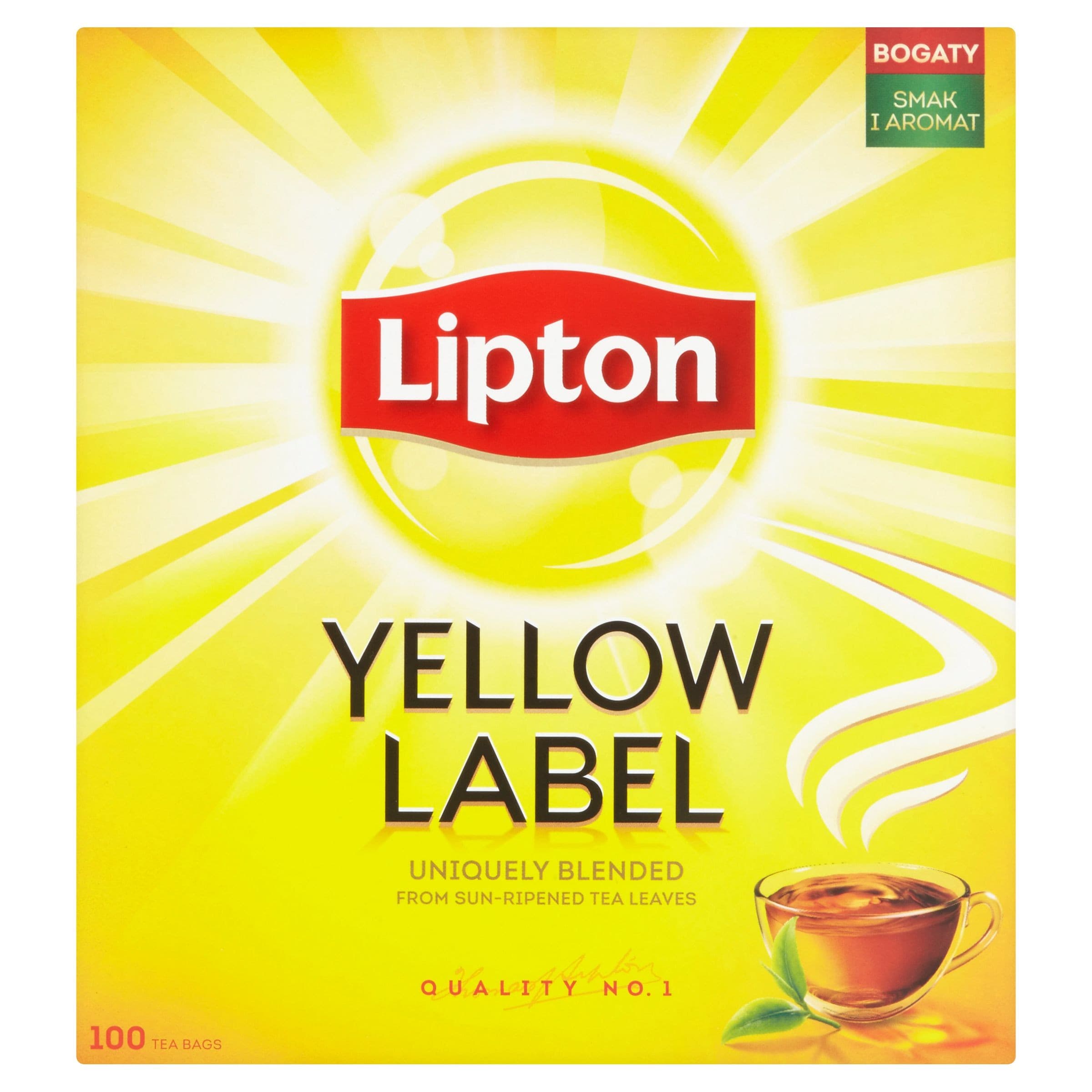 Lipton Yellow Label černý aromatizovaný čaj 100 sáčků 200 g