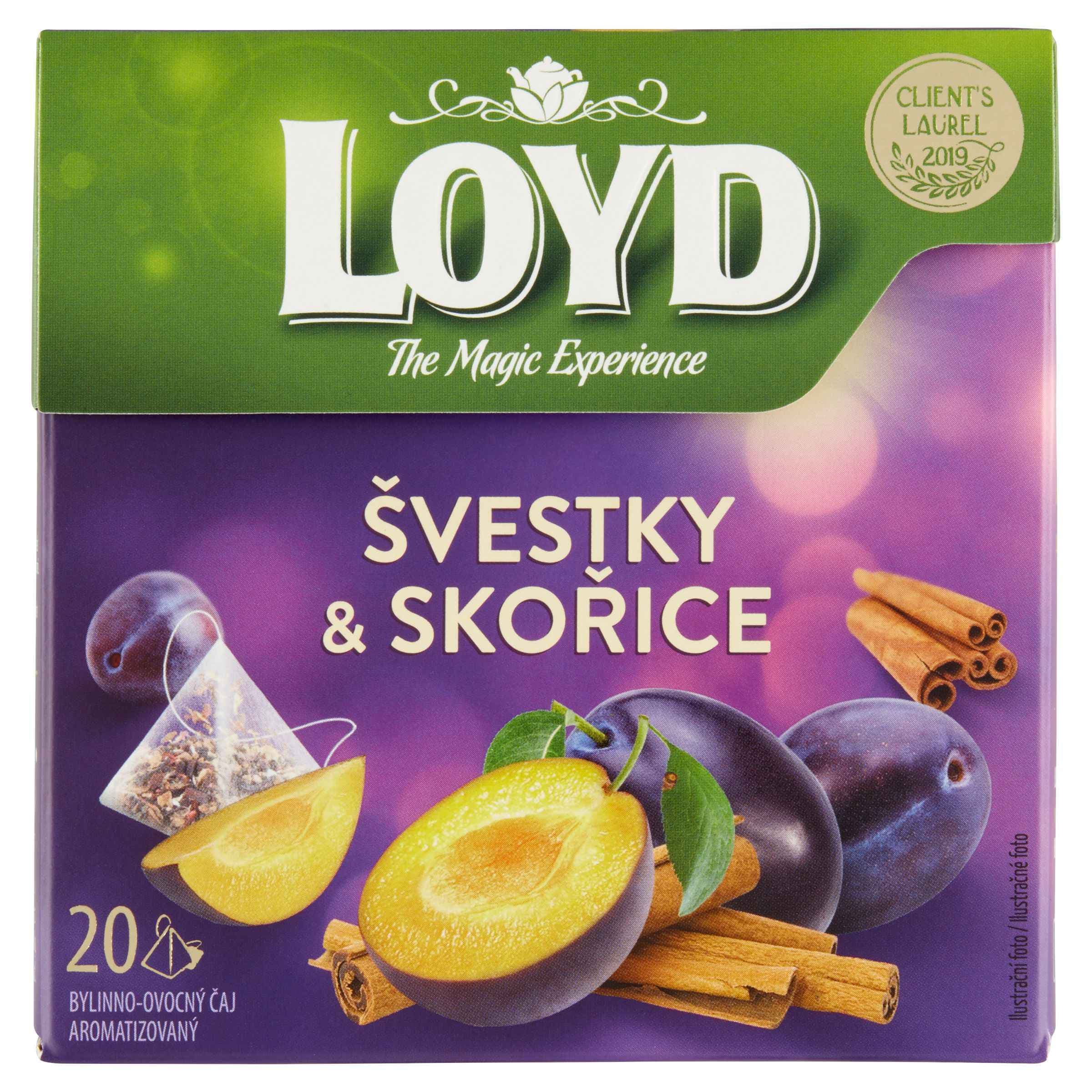 Loyd Bylinno-ovocný čaj aromatizovaný švestky & skořice 20 x 2g