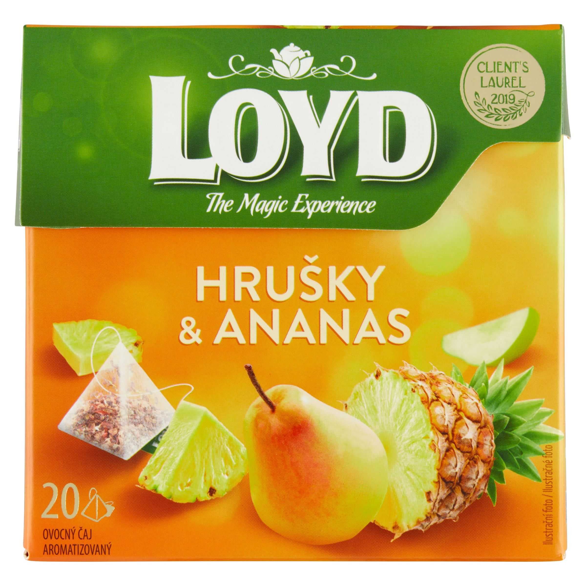 Loyd Ovocný čaj aromatizovaný hrušky & ananas 20 x 2g