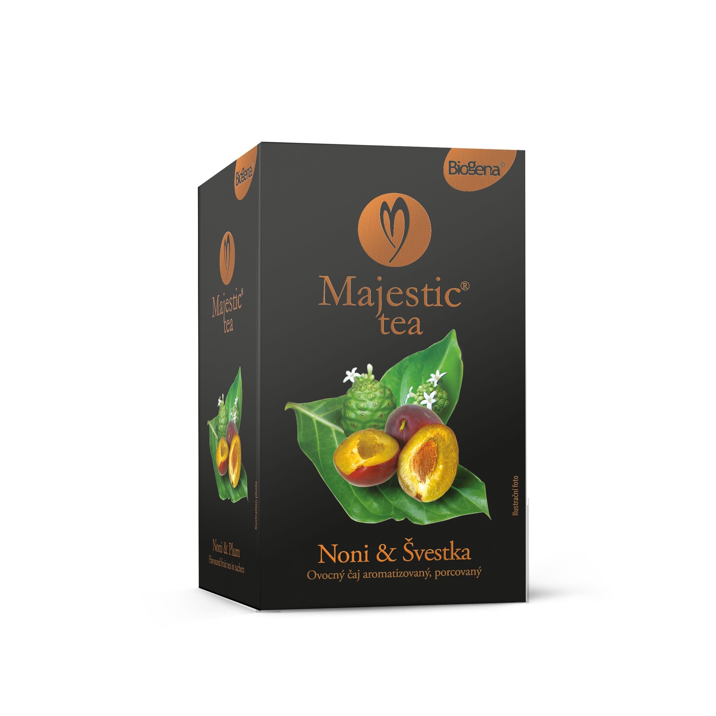 Biogena Majestic Tea Noni & švestka ovocný čaj porcovaný 20x2,5 g