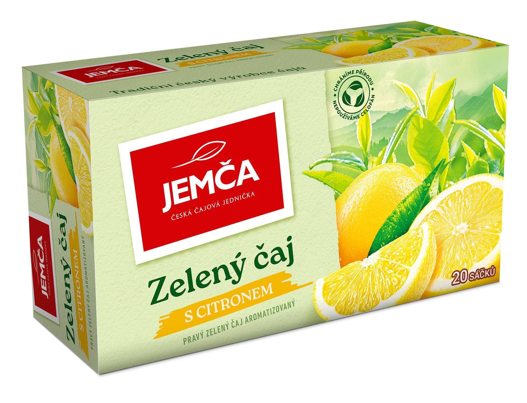 Jemča Zelený čaj s citronem 20x1,5 g