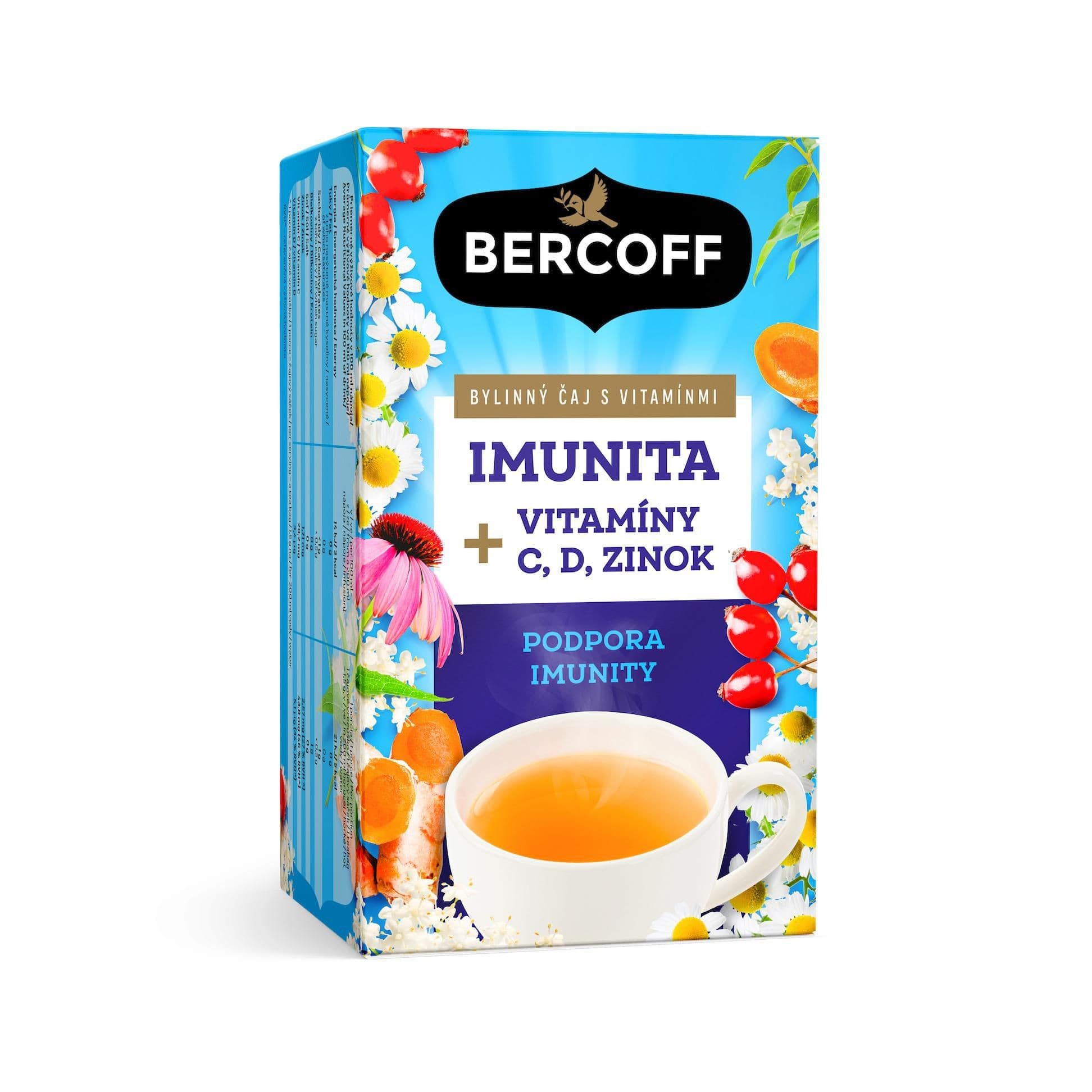 Bercoff Bylinný čaj Imunita + vitamíny C,D,Zinek 16x1,5g