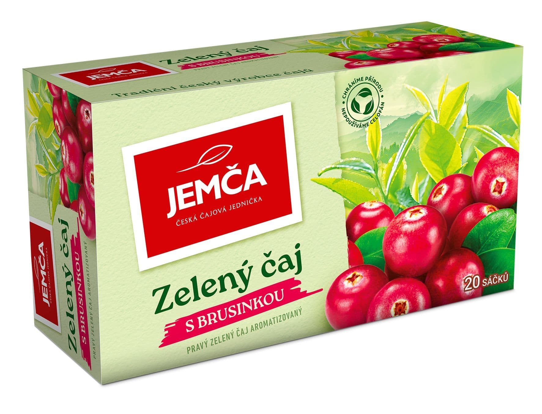 Jemča Zelený čaj s brusinkou 20x1,5 g