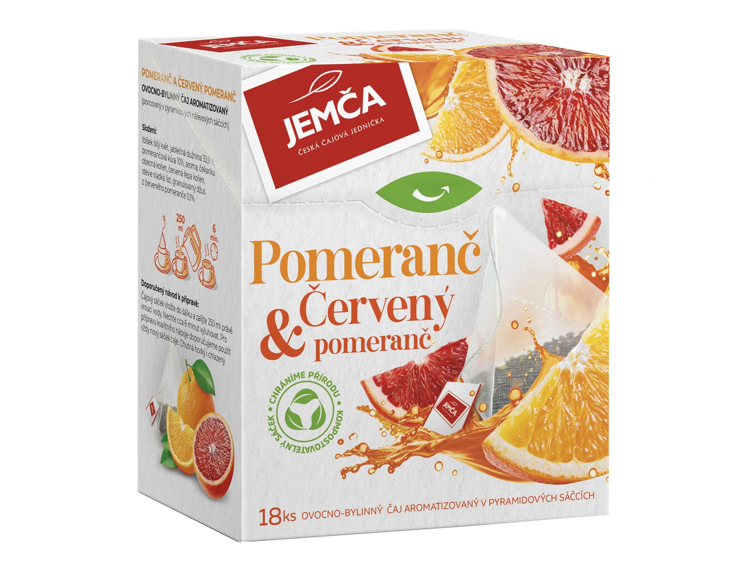 Jemča pyramida Pomeranč a červený pomeranč 36g