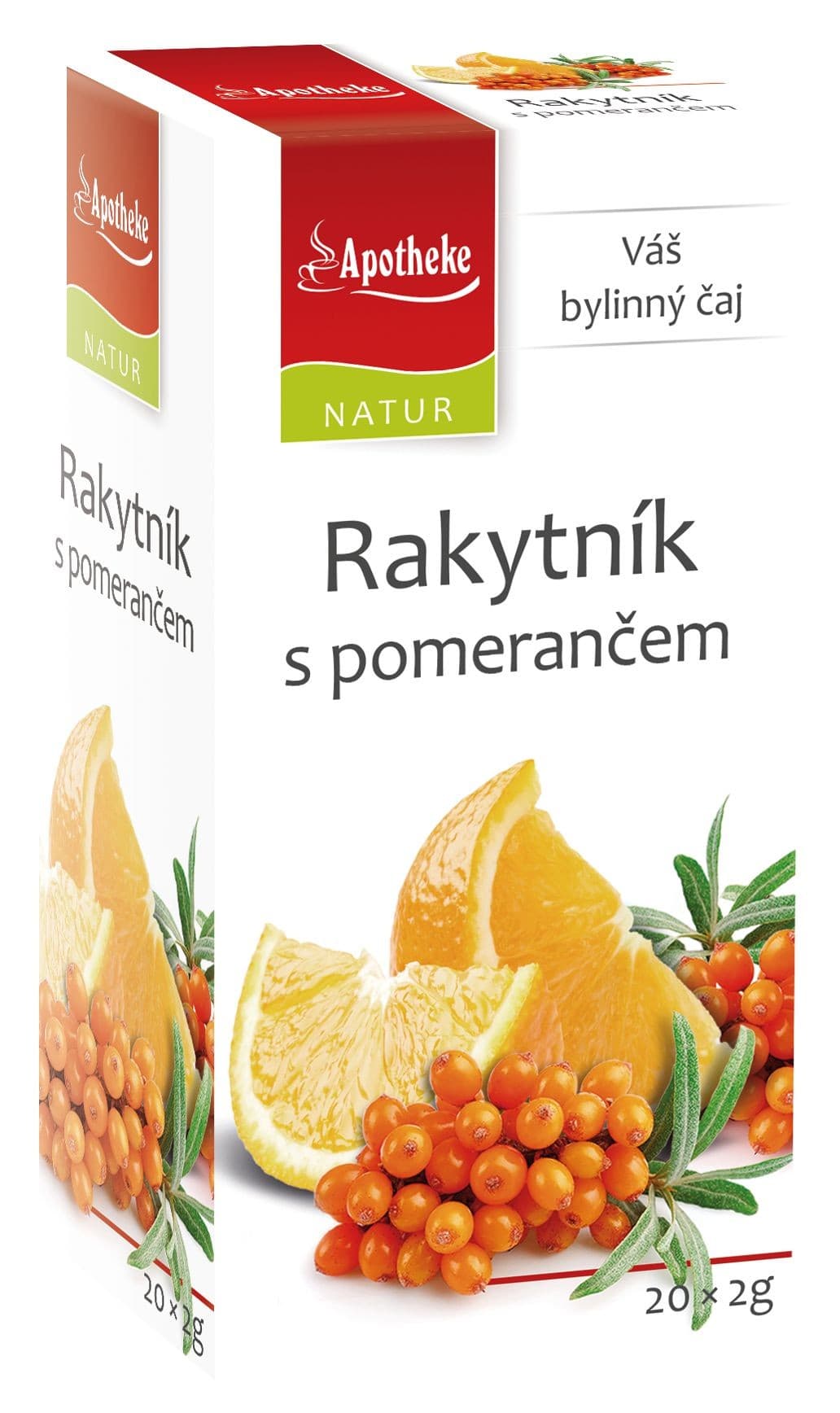 Apotheke Natur Rakytník s pomerančem čaj 20 x 2 g
