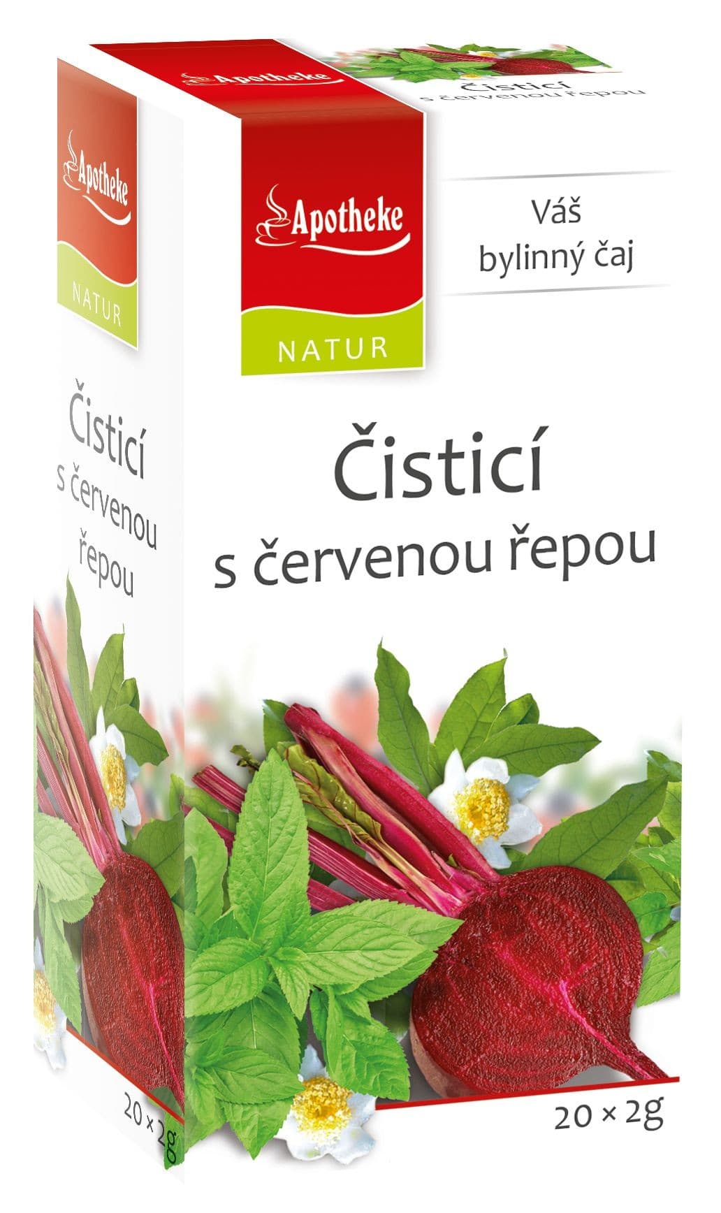 Apotheke Natur Čisticí čaj s červenou řepou 20 x 2 g