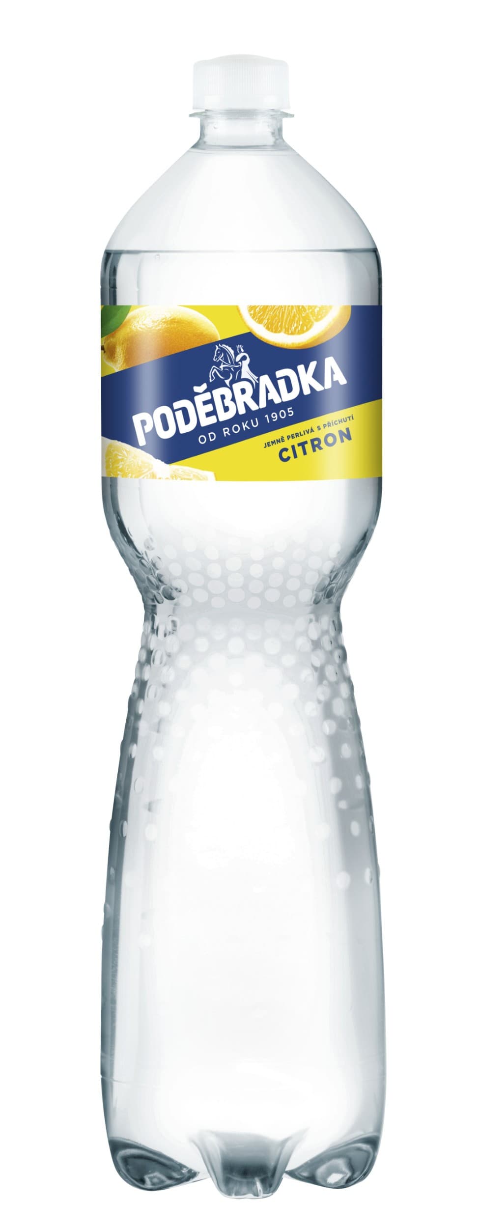 Poděbradka Jemně perlivá s příchutí citron 1,5 l