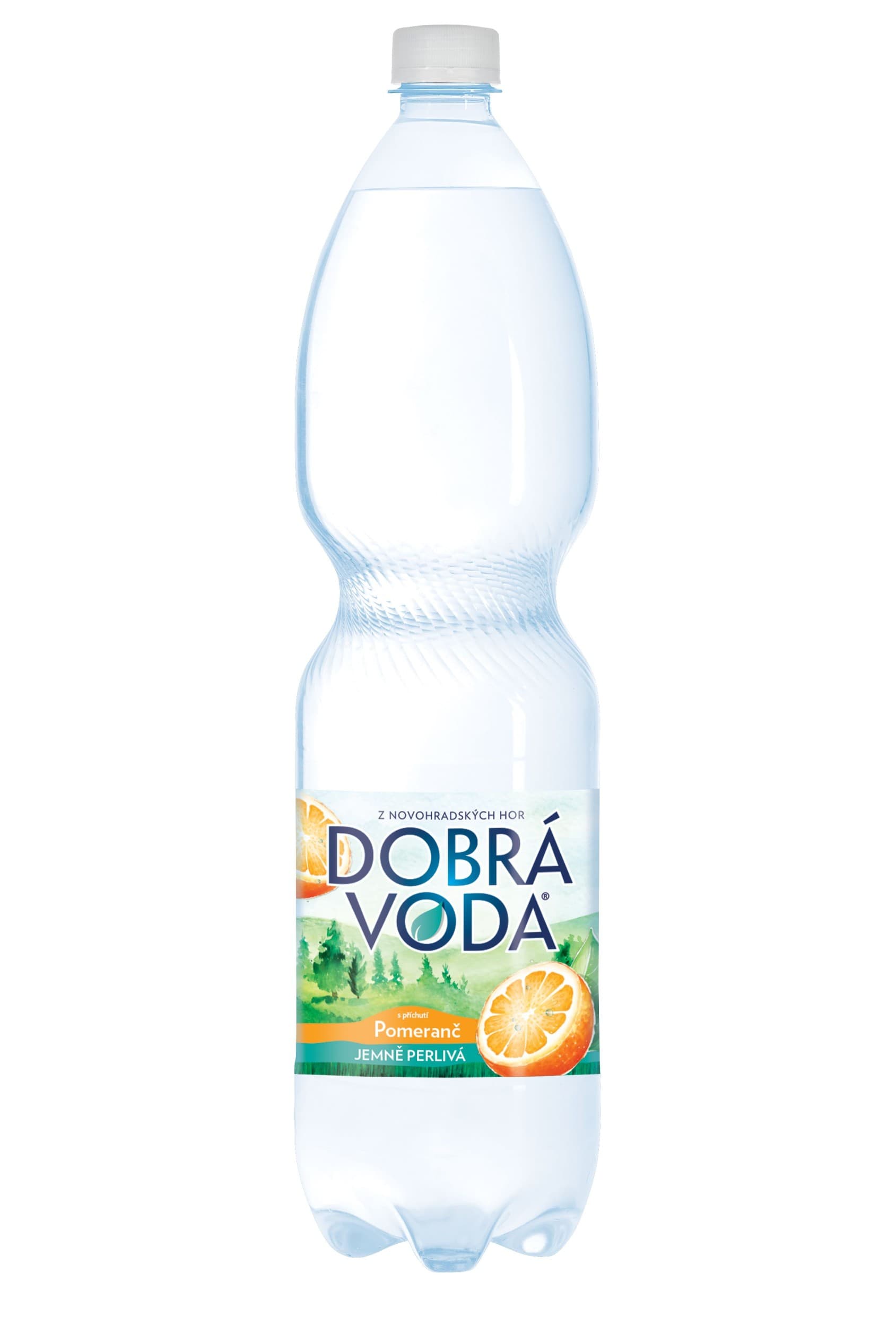 Dobrá Voda Jemně perlivá s příchutí pomeranče 1,5 l