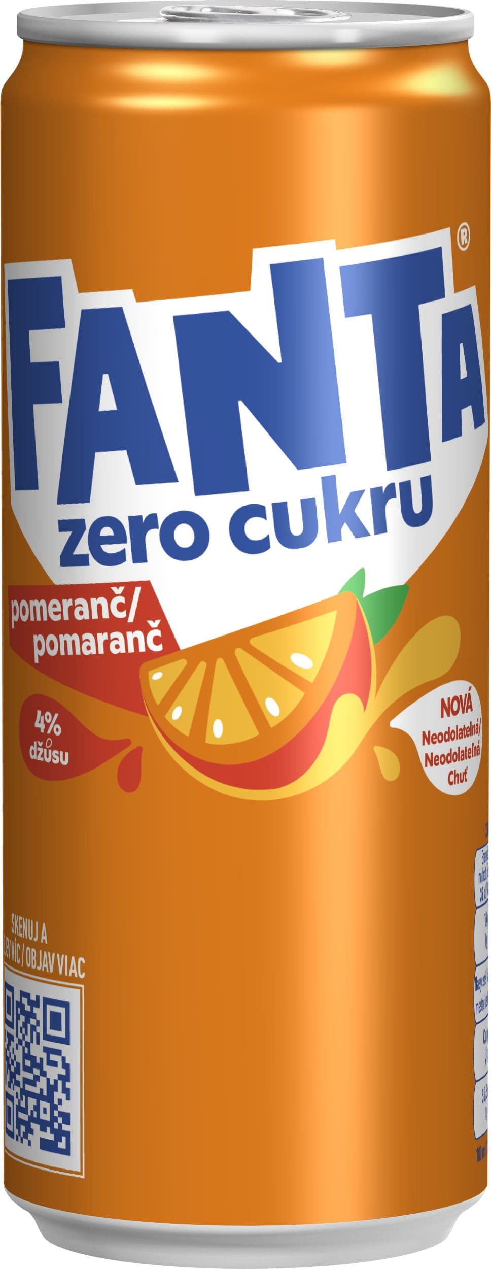 Fanta Zero cukru pomeranč 330ml