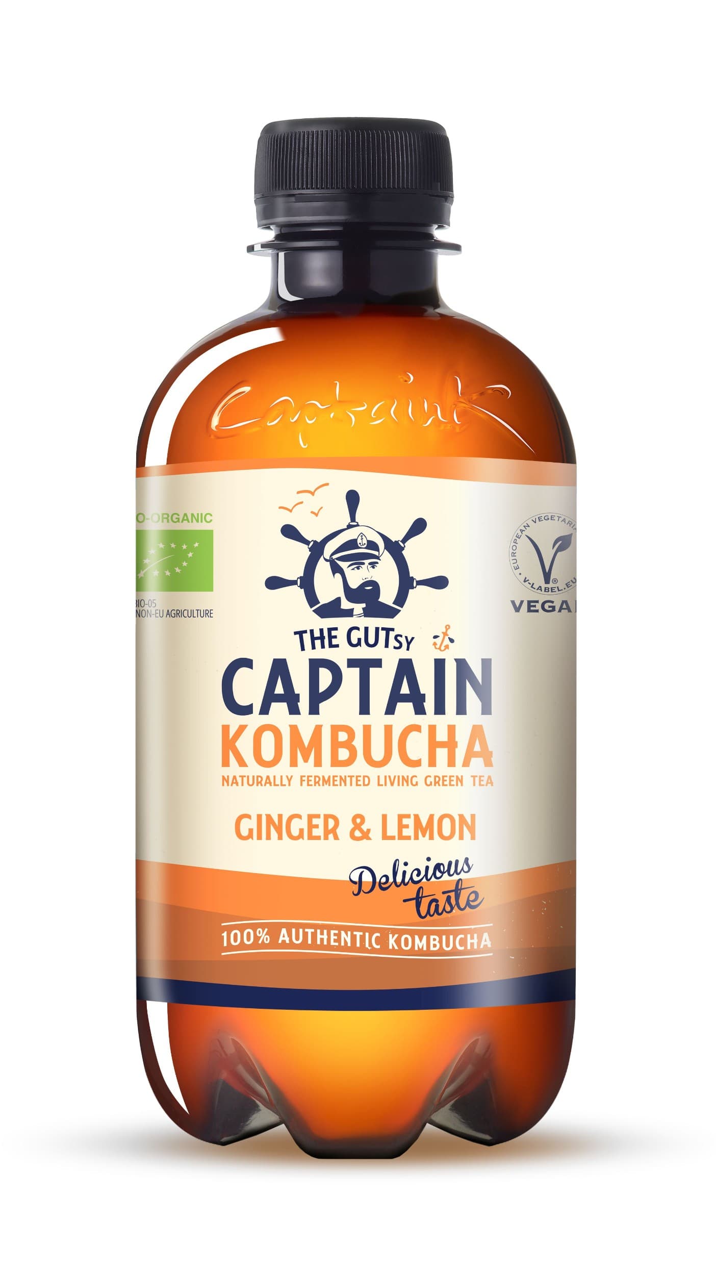 Captain Kombucha Zázvor, citron 400ml