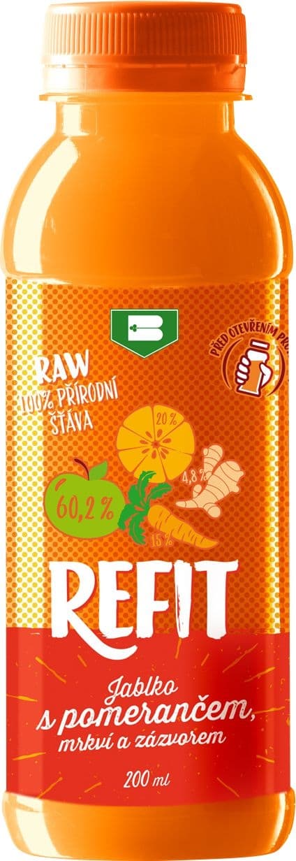 Refit Jablko, pomeranč, mrkev, zázvor 200 ml