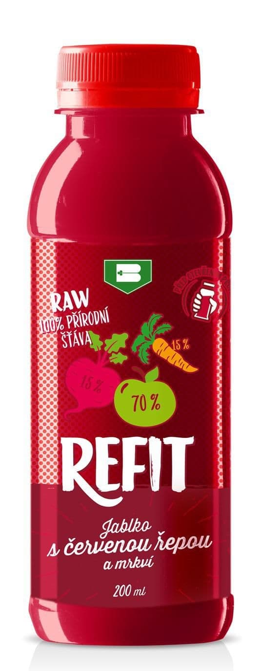 Refit jablko, červená řepa, mrkev 200 ml