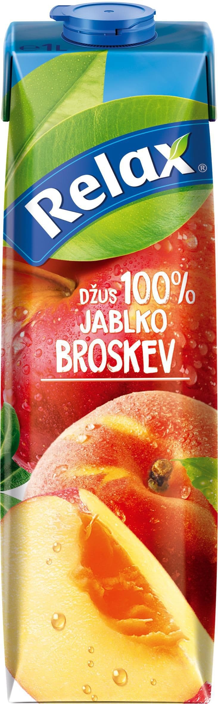 Relax 100% džus Jablko-broskev 1 l