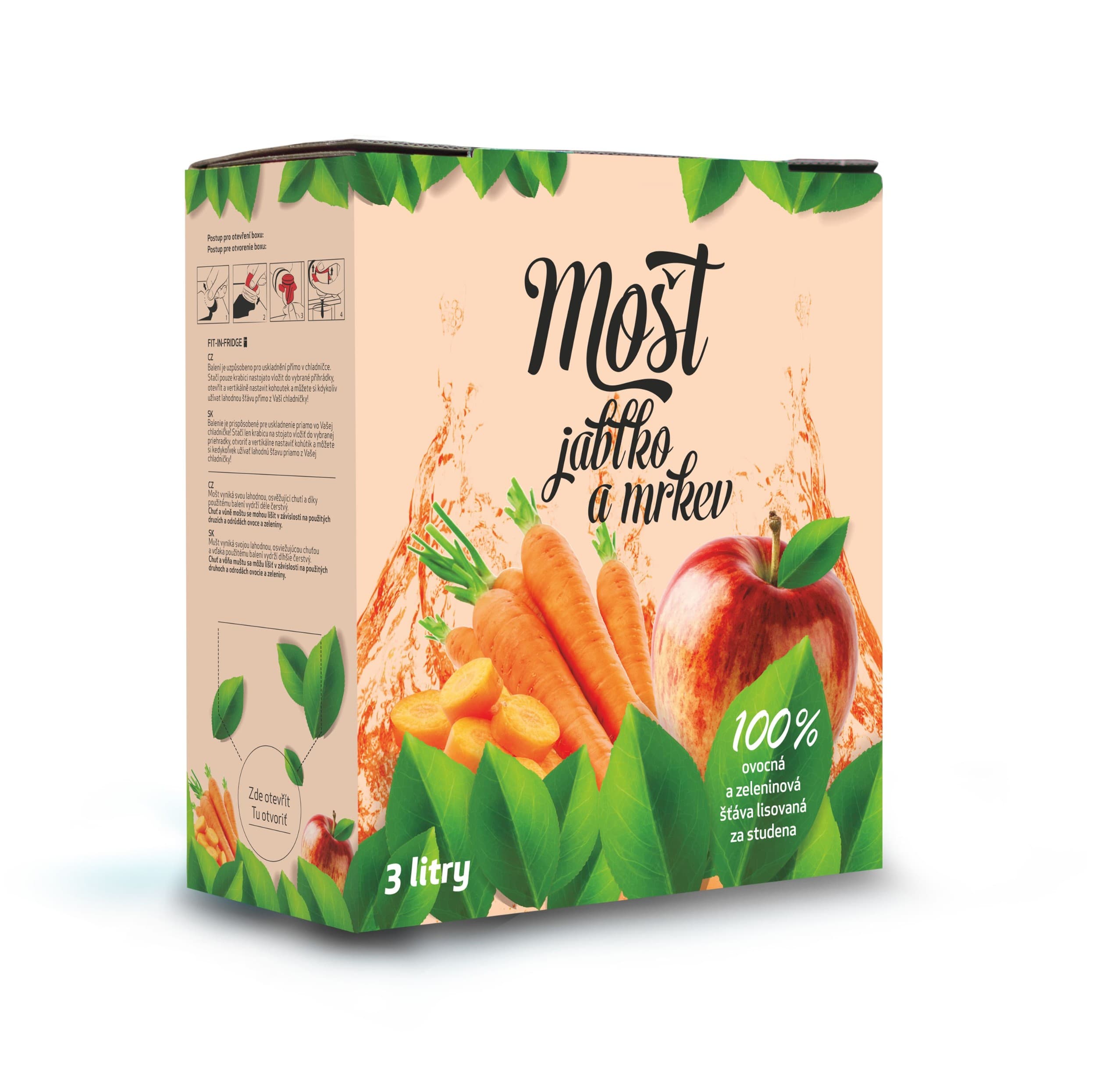 Fruta Bohemia mošt jablko + mrkev 3l
