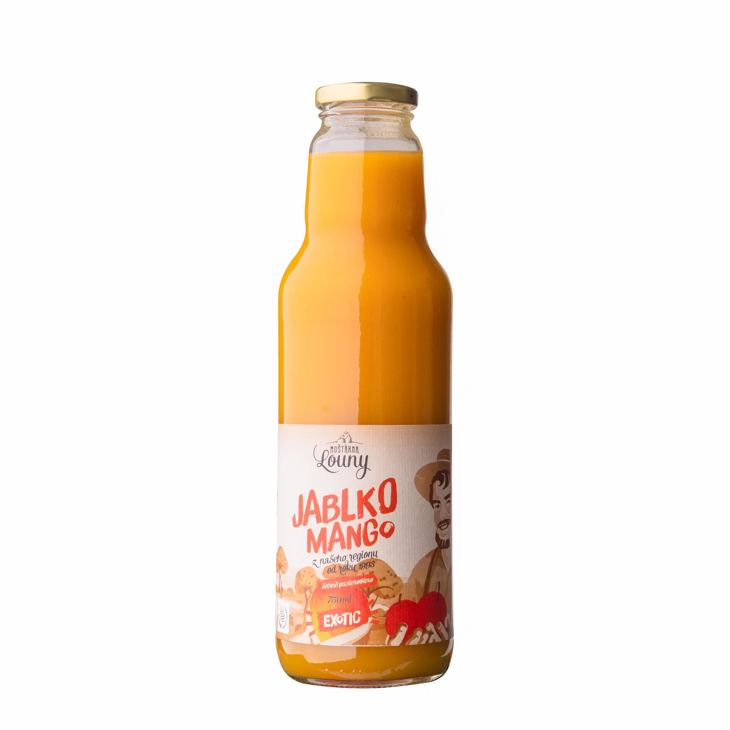 Moštárna Louny Mošt jablko a mango 750 ml