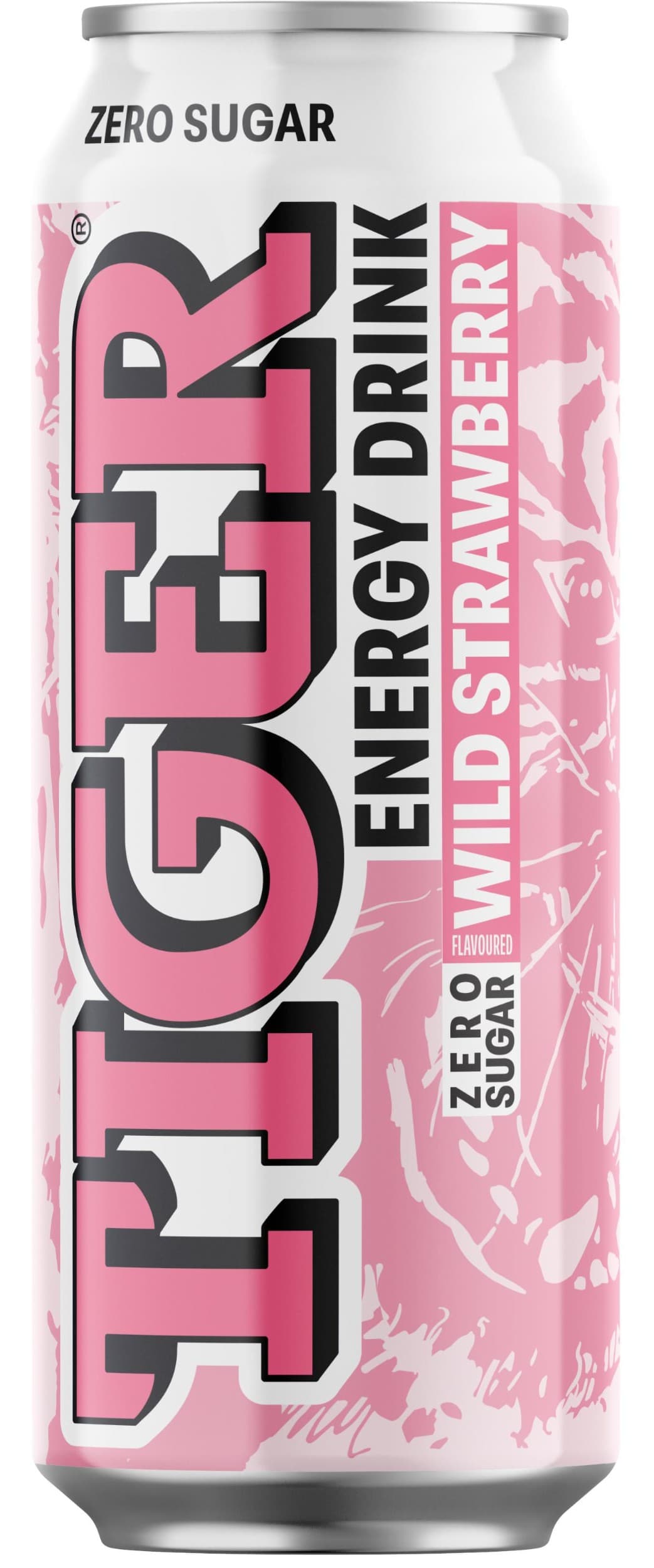 Tiger energy drink  ZERO Wild Strawberry flavoured 0,5l plech