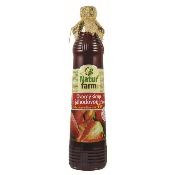 Pannon food Natur Farm Ovocný sirup s jahodovou šťávou 0,7 l