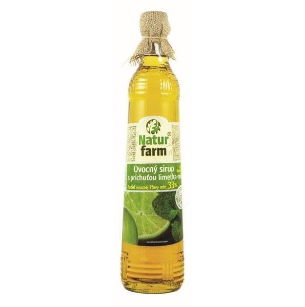Pannon food Natur Farm Ovocný sirup s příchutí limetka-máta 0,7 l