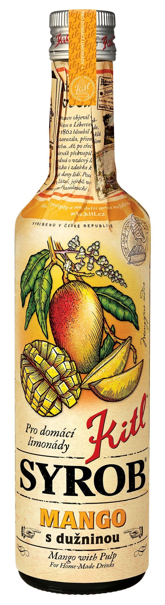 Kitl Syrob s příchutí Mango s dužninou 0,5l