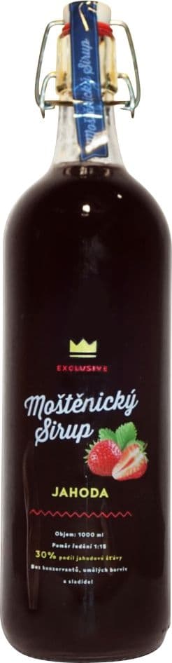 Moštěnický sirup Exclusive Jahoda 1 l