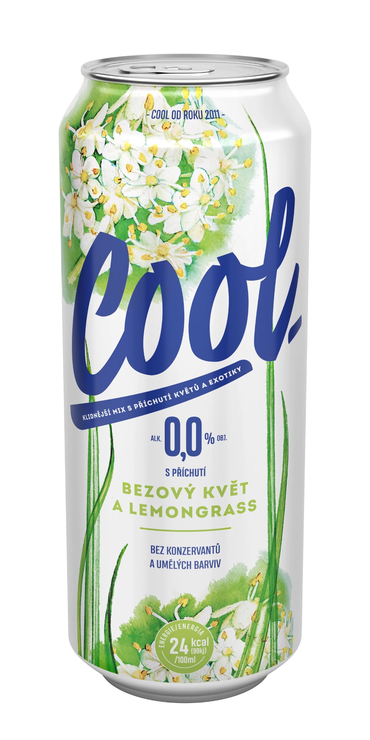 Cool S příchutí bezový květ & lemongrass nealko 0,5 l