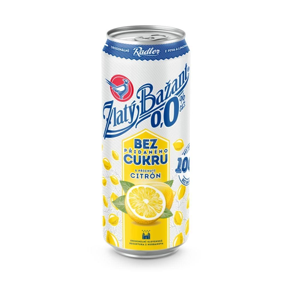 Zlatý Bažant svěží citron 0,0%