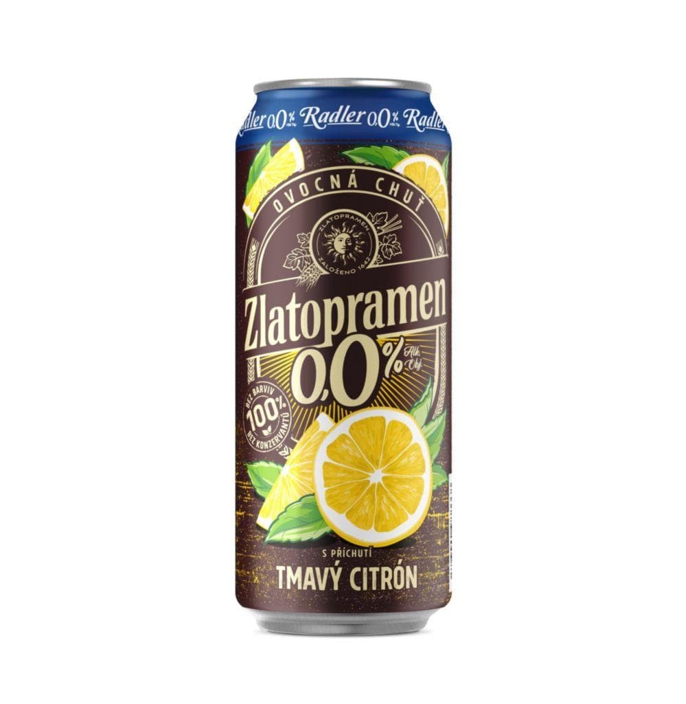 Zlatopramen Radler nealko tmavý citron 0,5 l