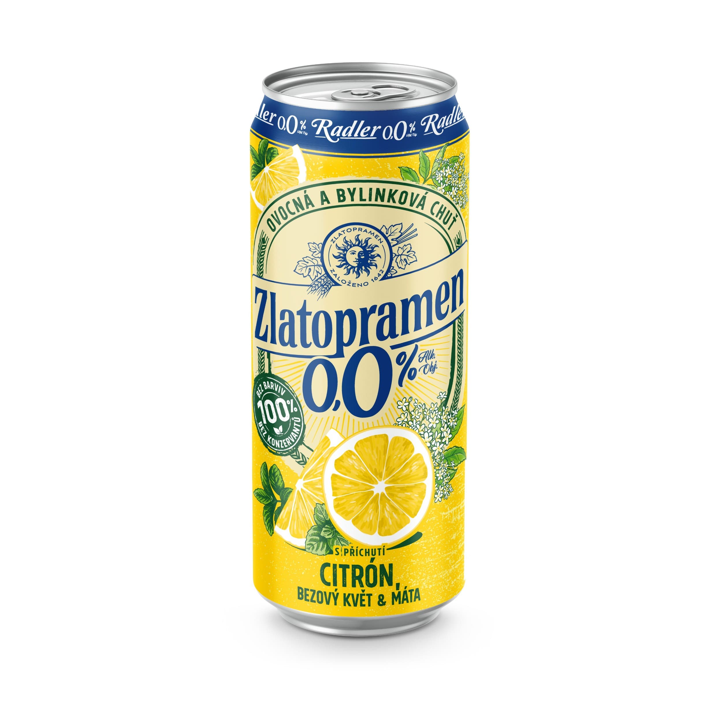 Zlatopramen Radler citrón, bezový květ & máta 0,5 l