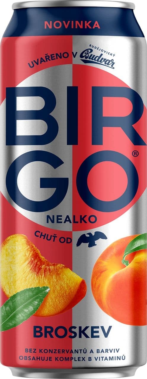 Birgo broskev plech 0,5 l