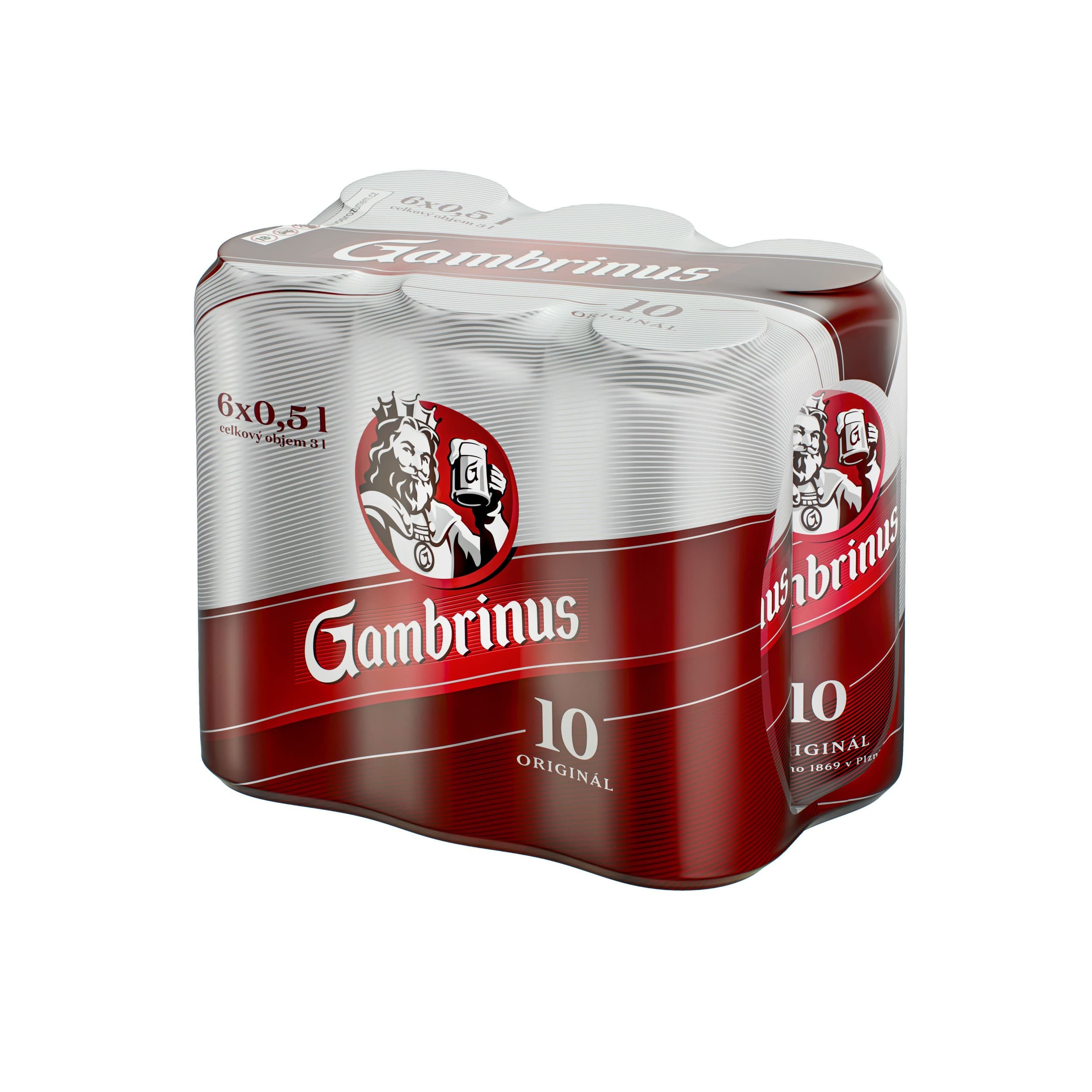 Gambrinus Originál 10° pivo výčepní světlé 6x0,5 l