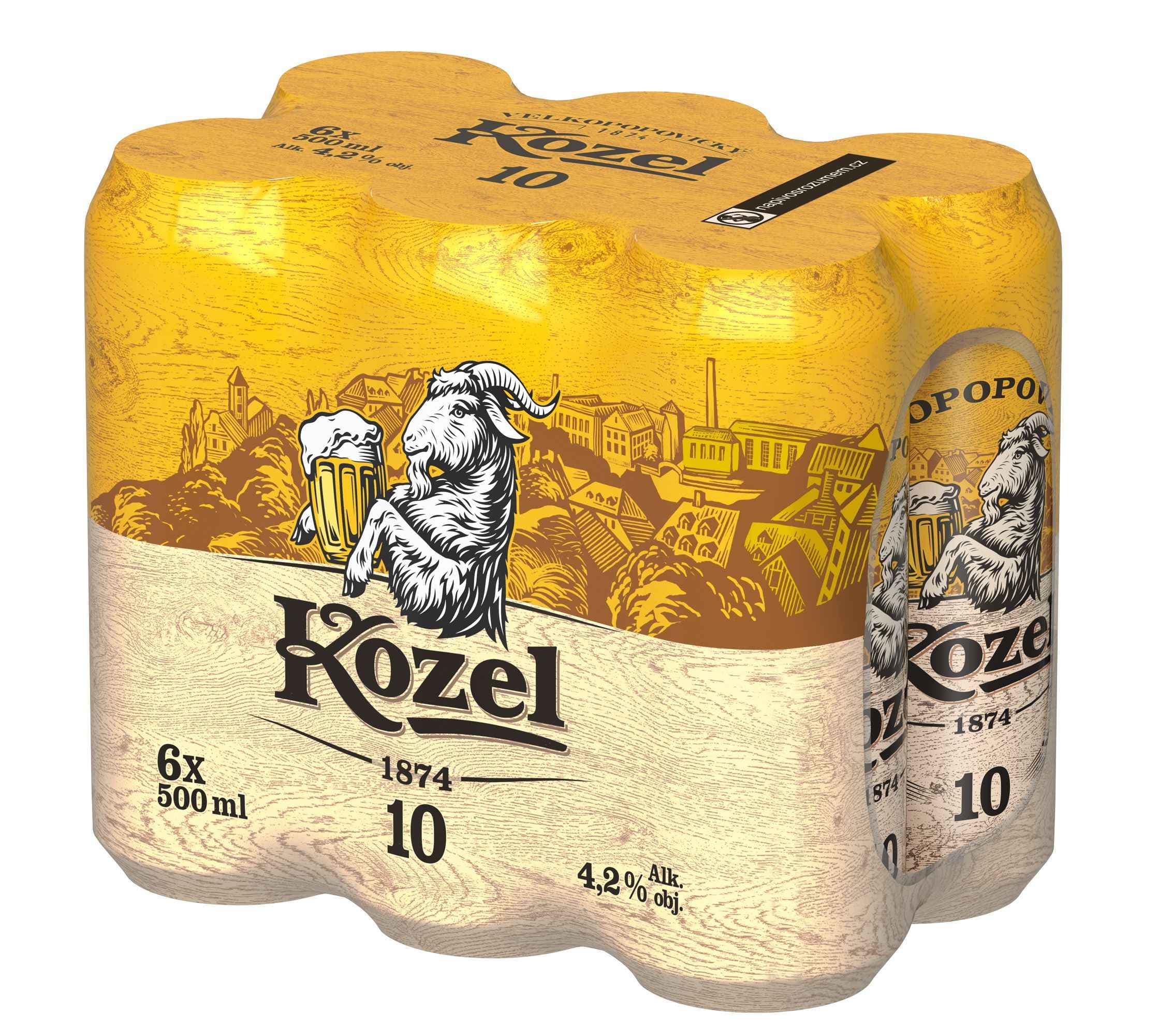Velkopopovický Kozel Světlý výčepní pivo 6x0,5 l