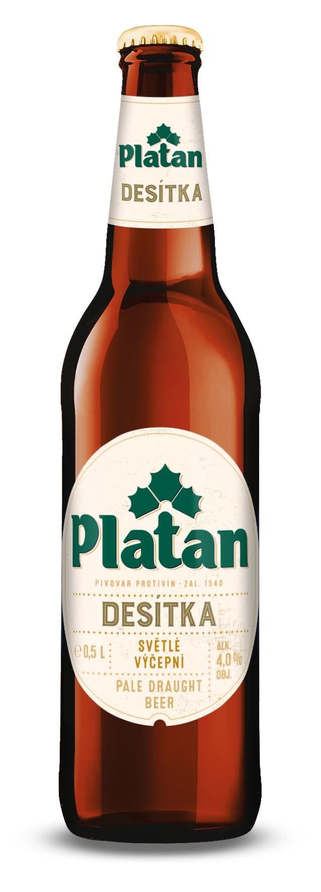 Platan 10°% světlé výčepní pivo sklo 0,5 l