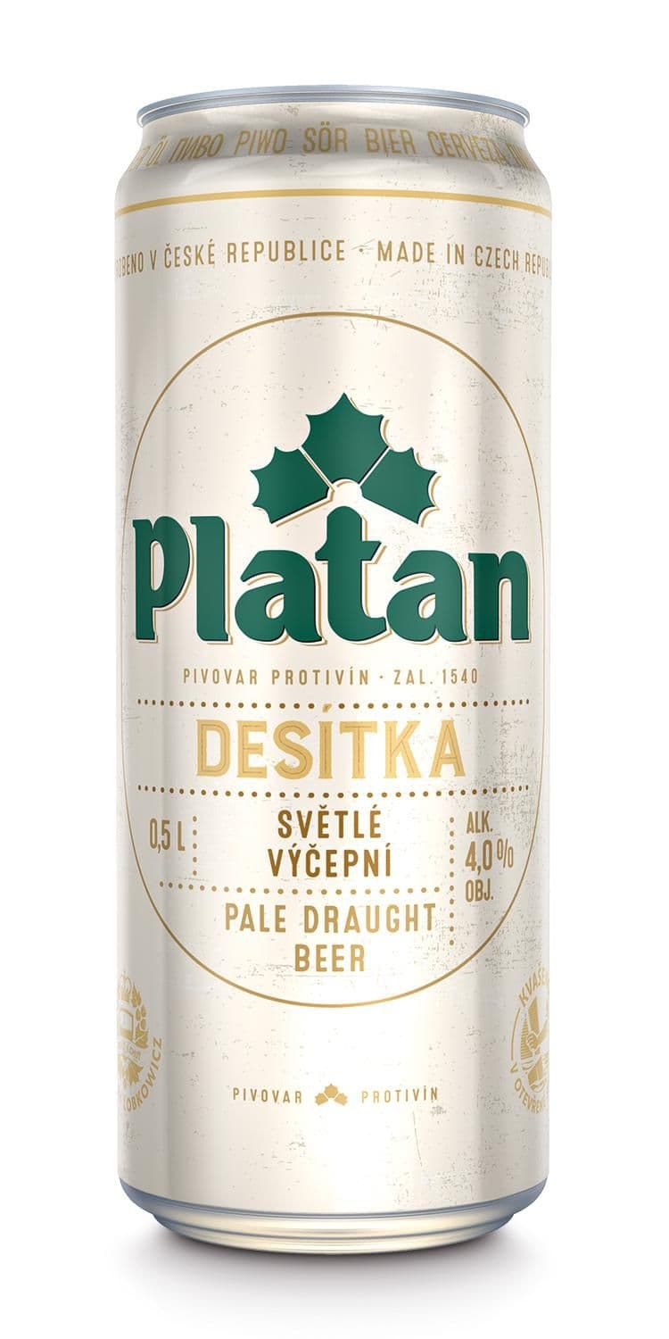Platan 10° pivo světlé výčepní pivo 0,5 l