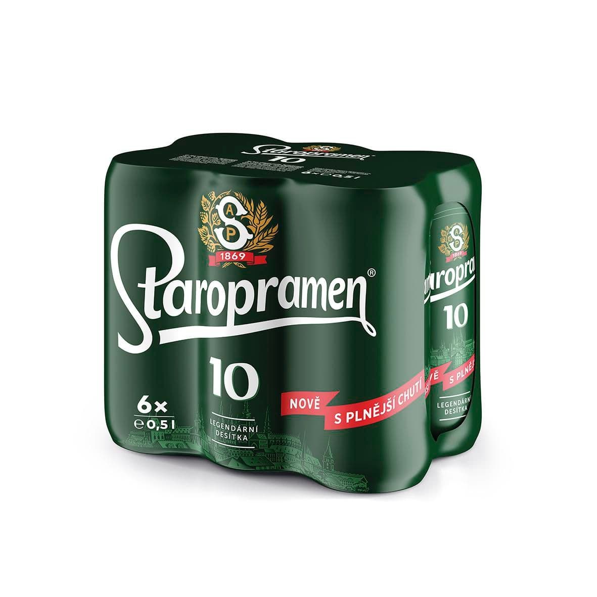 Staropramen 10 plech 6 x 0,5 l
