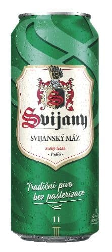 Svijany Svijanský Máz pivo světlý ležák plech 0,5 l