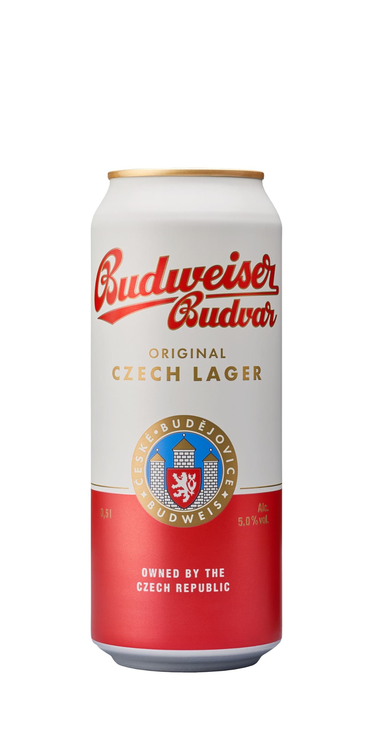 Budweiser Budvar Original světlý ležák pivo plech 0,5 l