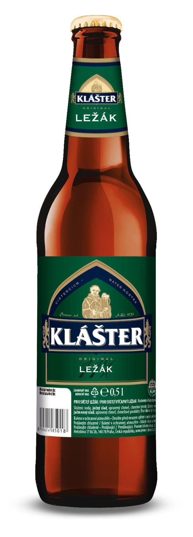 Klášter Ležák 11° pivo 0,5 l