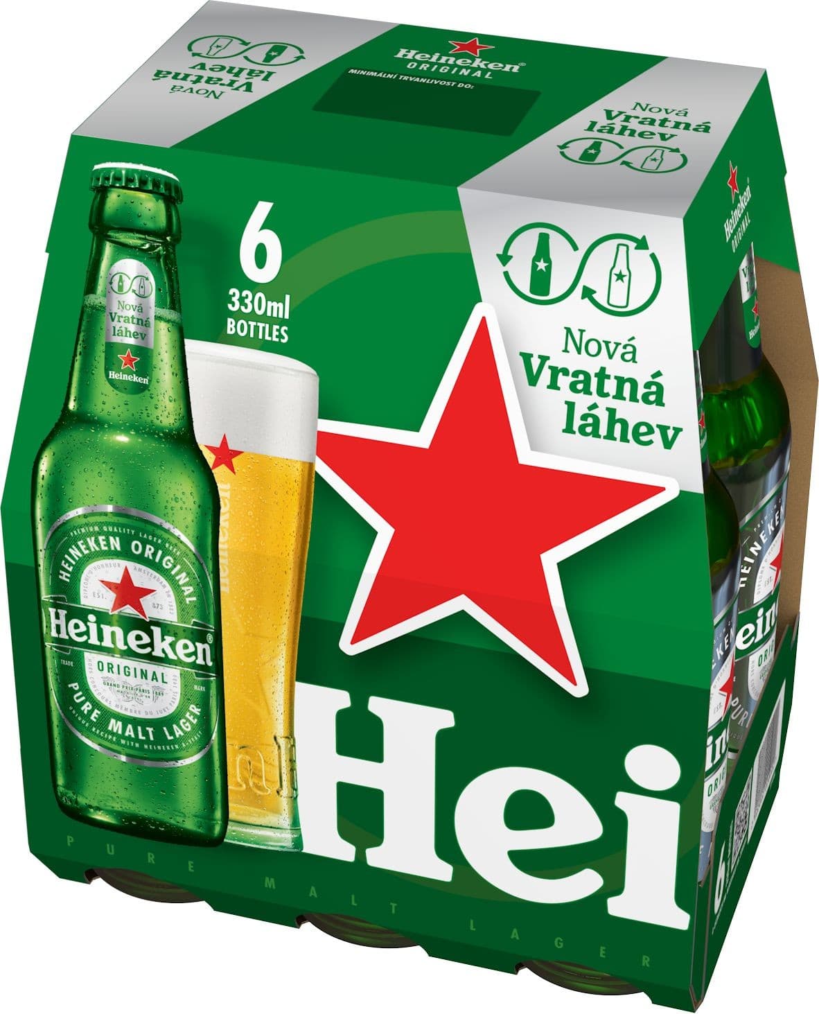 Heineken 6 x 0,33 sklo