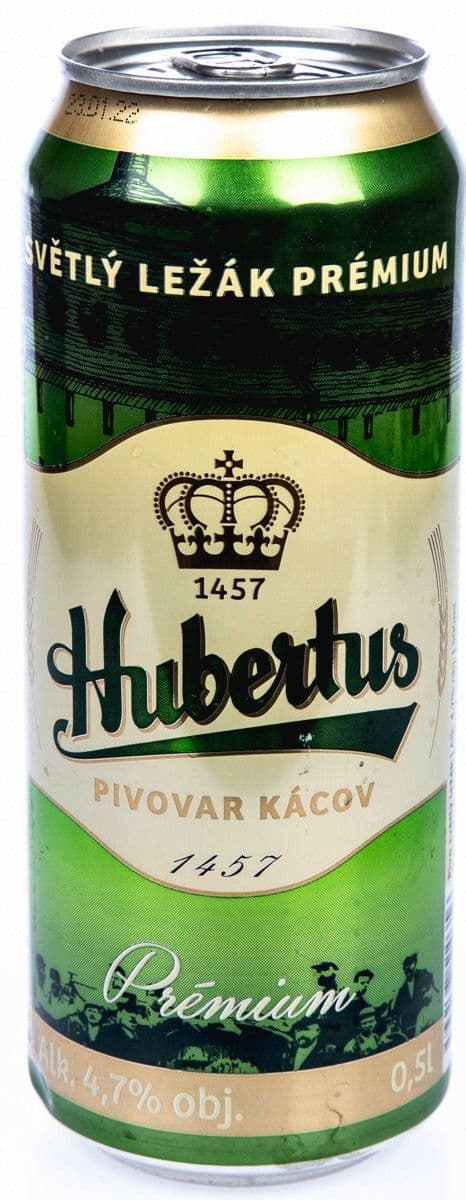 Hubertus Světlý Ležák 0,5l Plech