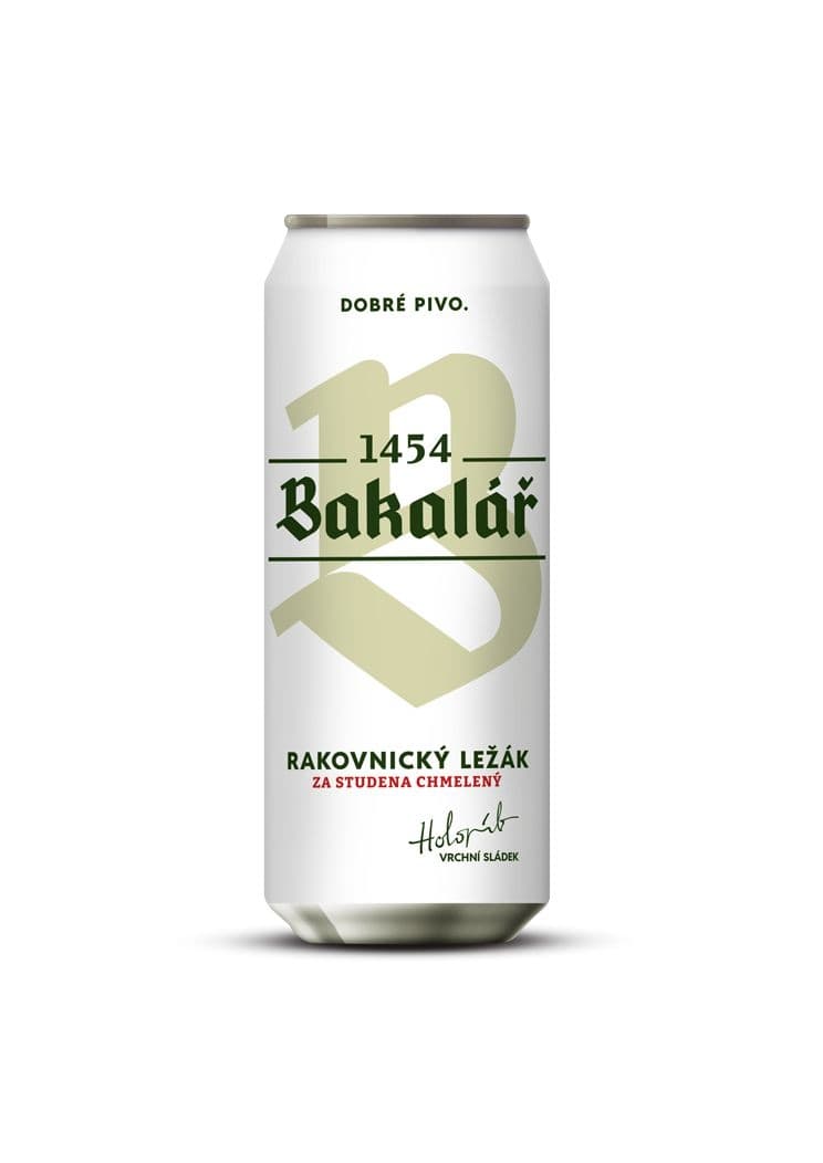 Bakalář Za studena chmelený plech pivo 0,5 l