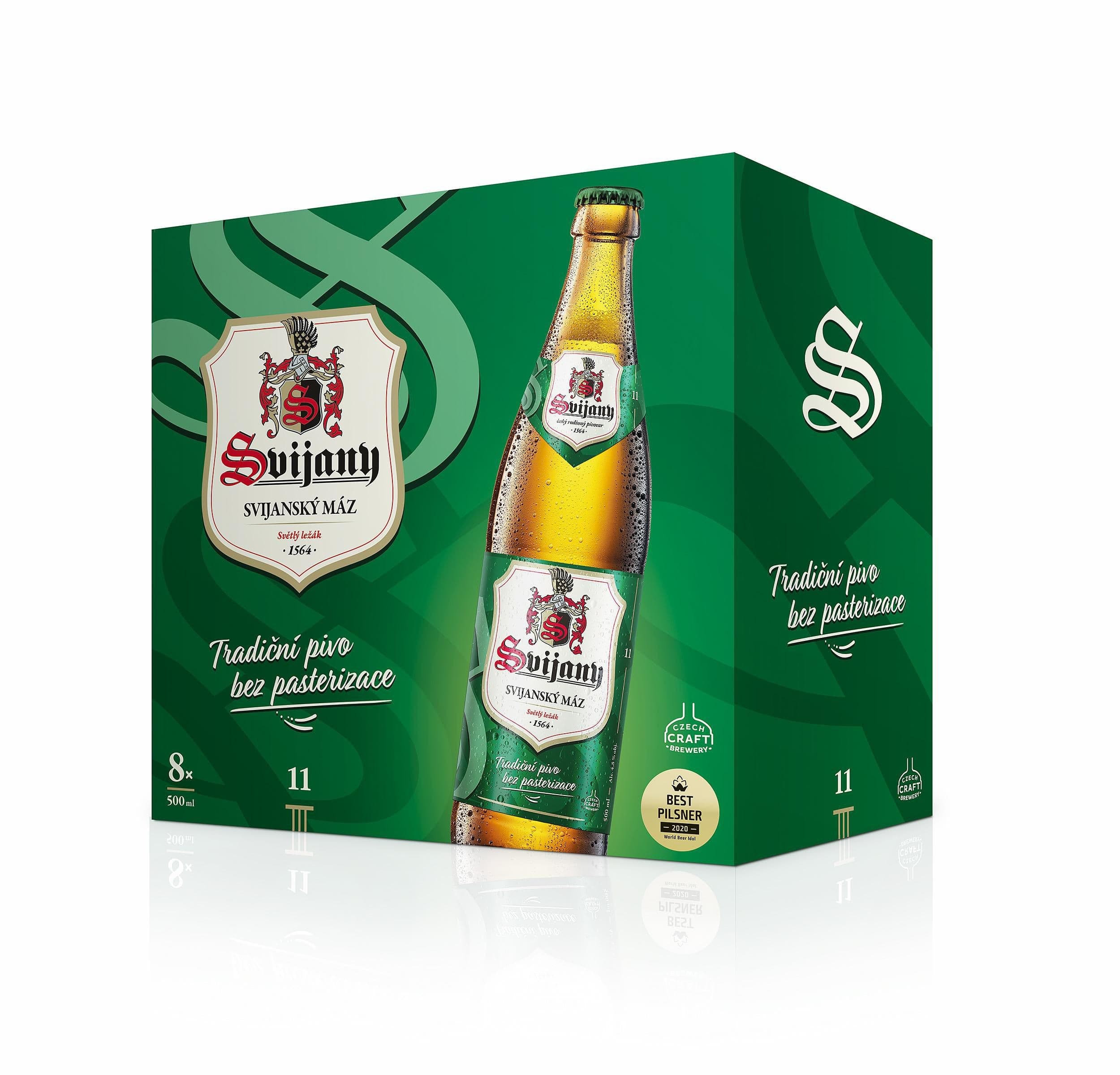 Svijany Svijanský Máz pivo světlý ležák pivo multipack 8x0,5 l
