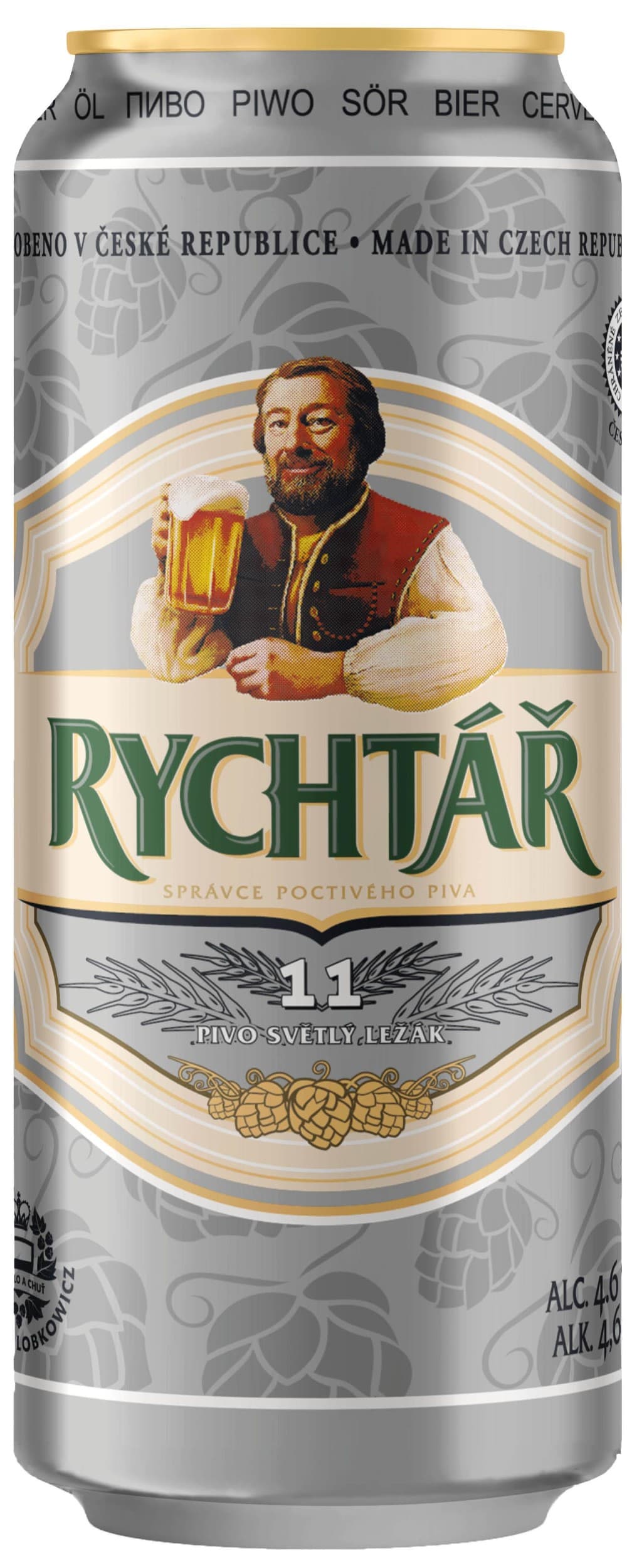 Rychtář 11 světlý ležák pivo 0,5 l