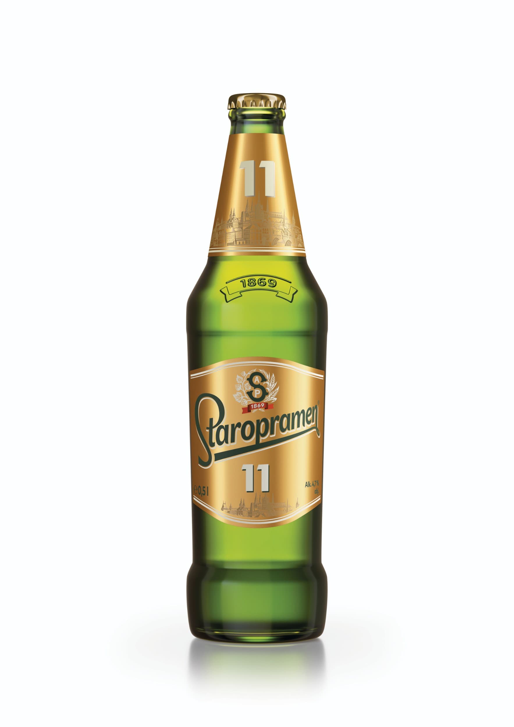 Staropramen Jedenáctka pivo ležák světlý sklo 0,5 l