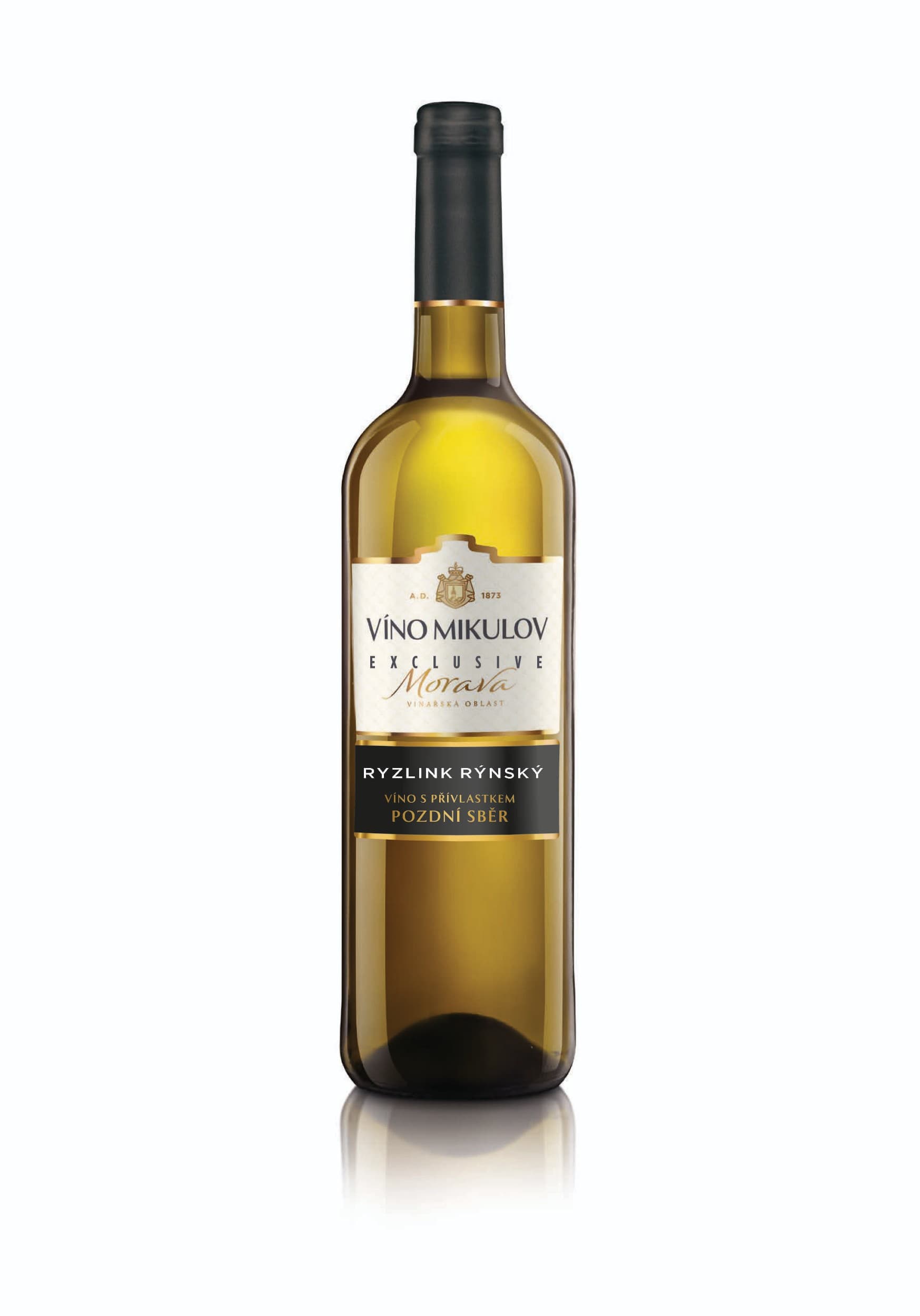 Víno Mikulov Exclusive Ryzlink rýnský pozdní sběr 0,7l
