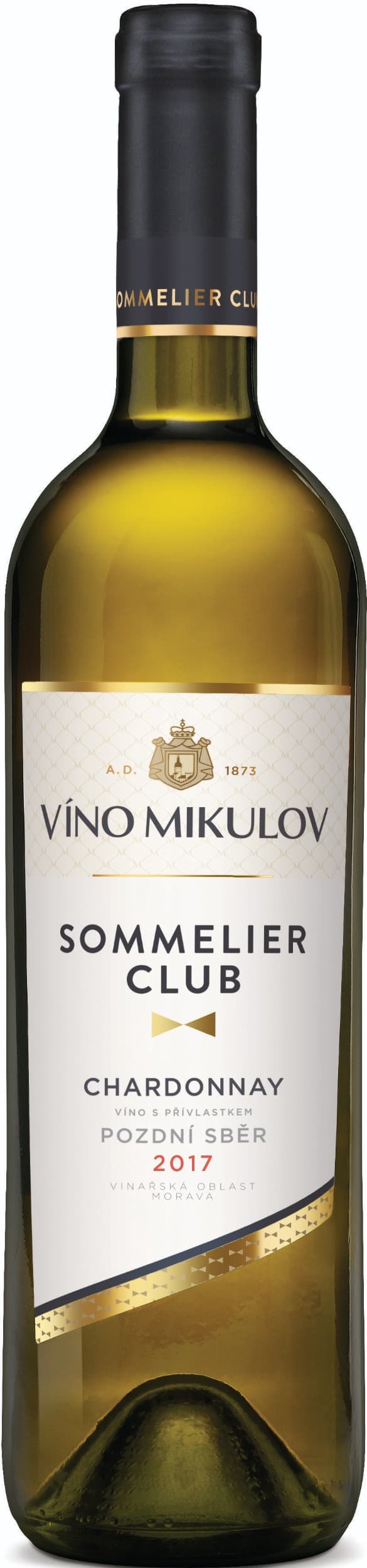 Víno Mikulov Sommelier Club Chardonnay pozdní sběr 750 ml